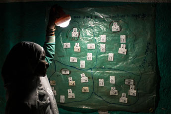HEW displays community map