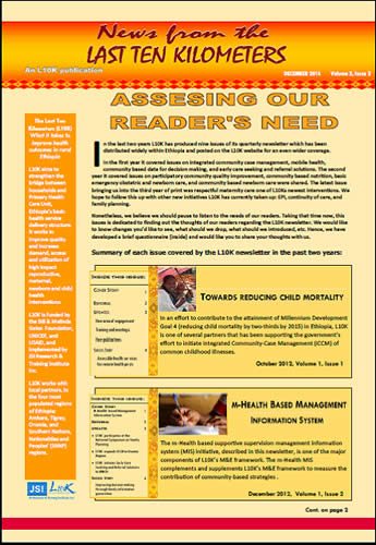 Cover of March 2013 L10K newsletter