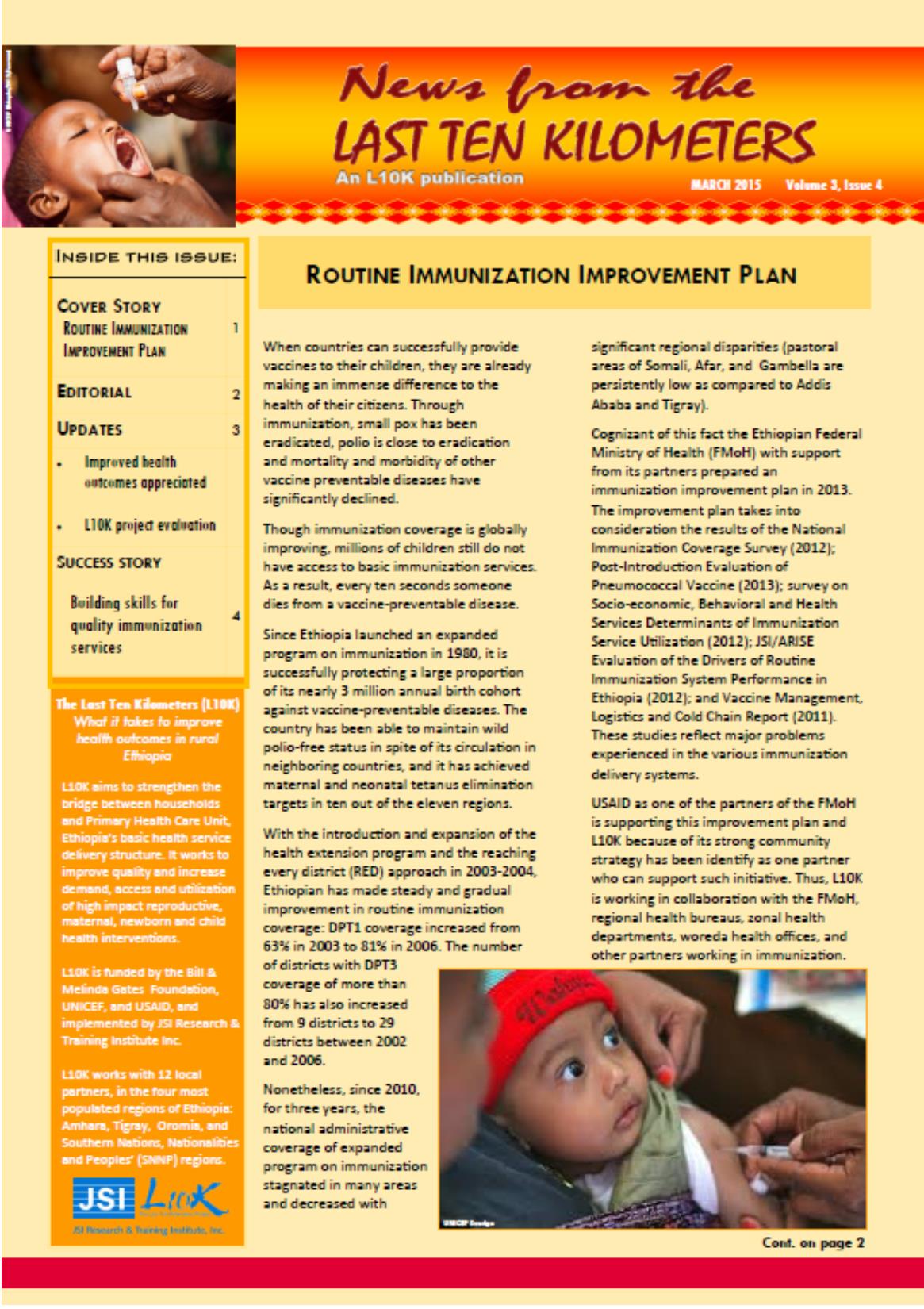 Cover of March 2013 L10K newsletter