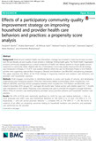Thumbnail image of Effects of a participatory community quality improvement strategy... cover.