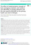 Thumbnail image of The effect of implementation strength of BEmONC... cover.